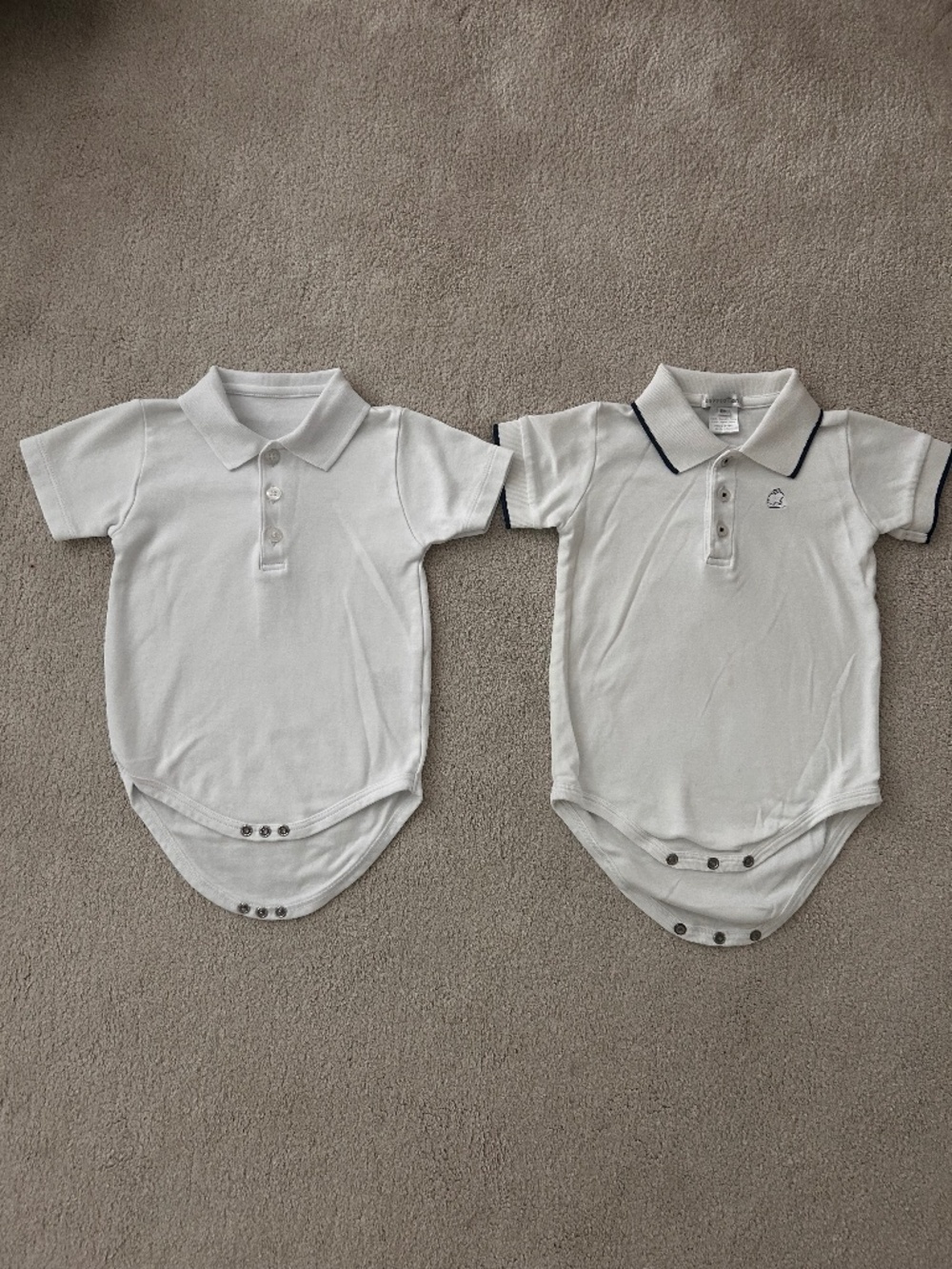 Two Pima cotton onesies size 18-24m Kissy Kissy and Babycottons